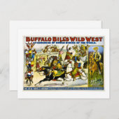 Carte Postale Buffalo Bill 1899 - Chevaliers arabes (Devant / Derrière)