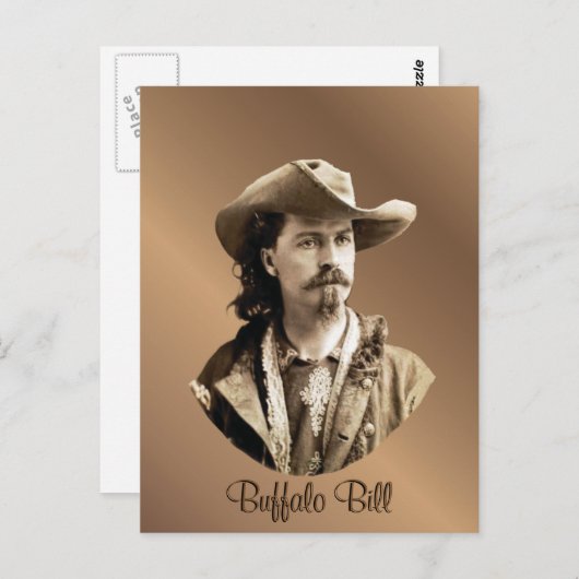 Carte Postale Buffalo Bill Cody 1875 (Devant / Derrière)