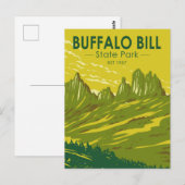 Carte Postale Buffalo Bill State Park Wyoming Vintage (Devant / Derrière)