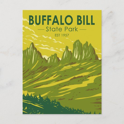 Carte Postale Buffalo Bill State Park Wyoming Vintage (Devant)