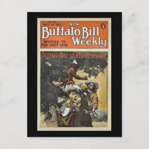 Carte Postale Buffalo Bill Weekly 1917 - The Red Renegade