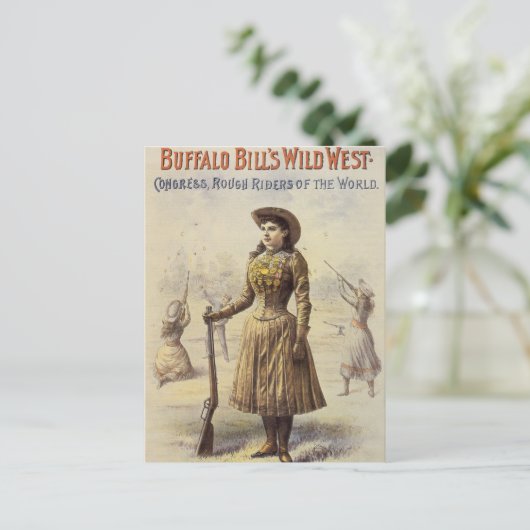 Carte Postale Buffalo Bill's Wild West Show avec Annie Oakley (Debout devant)