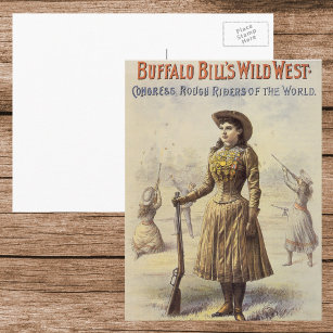 Carte Postale Buffalo Bill's Wild West Show avec Annie Oakley