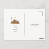 Carte Postale Buffalo Bison Desert Cactus Baby shower Merci (Dos)