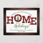 Carte Postale Buffalo de sapin de Noël Plaid Rustique Nouvelle m (Devant)