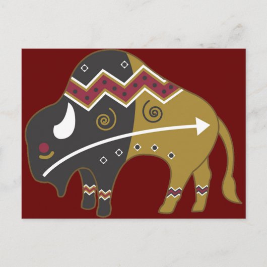 Carte Postale Buffalo indien (Devant)