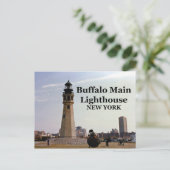 Carte Postale Buffalo Main Lighthouse, New York Postcard (Debout devant)