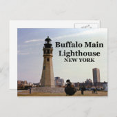 Carte Postale Buffalo Main Lighthouse, New York Postcard (Devant / Derrière)