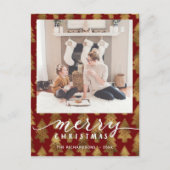 Carte Postale Buffalo moderne Plaid Élégant Script MERRY Simple  (Devant)