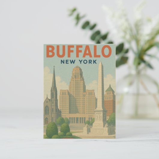 Carte Postale Buffalo New York (Debout devant)