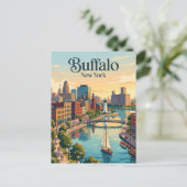 Carte Postale Buffalo, New York (Debout devant)