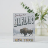 Carte Postale Buffalo New York hiver (Debout devant)