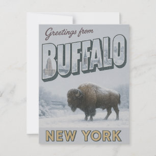 Carte Postale Buffalo New York hiver