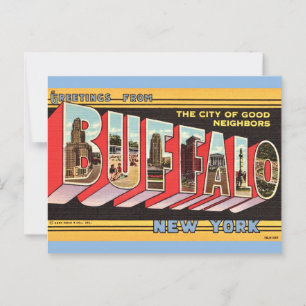 Carte postale Buffalo New York Retro