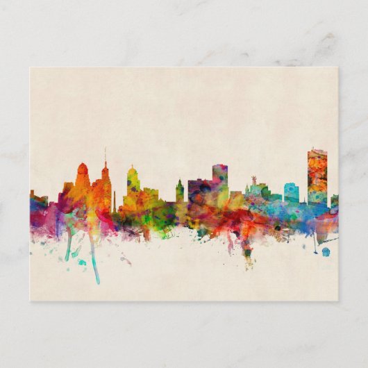 Carte Postale Buffalo New York Skyline (Devant)