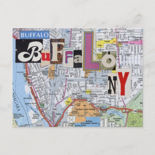 Carte postale Buffalo NY Collage (Devant)