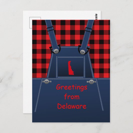 Carte Postale Buffalo Plaid (Devant / Derrière)