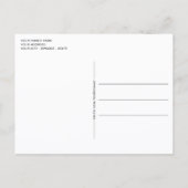 Carte Postale Buffalo Plaid Lumberjack Noir Vert & Flocons de Ne (Dos)