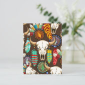 Carte Postale Buffalo Skull Native American Emblem (Debout devant)