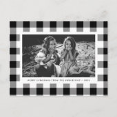 Carte Postale Buffle blanc festif plaqué photo unique Noël (Devant)