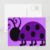 Carte Postale Bug de la dame violette (Devant / Derrière)