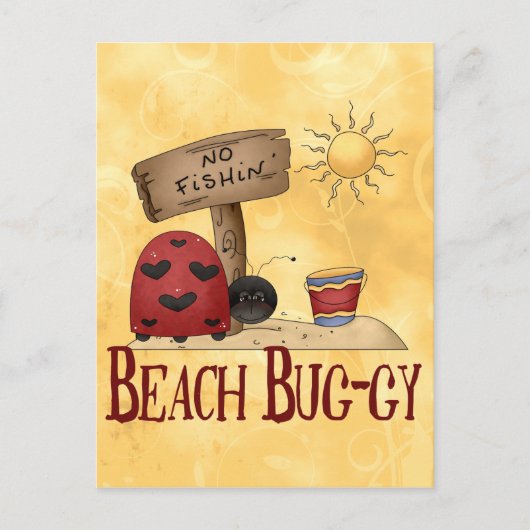 Carte Postale Bug-gy de plage (Devant)