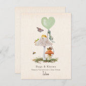 Carte Postale Bugs & Baisers Champignons Salle de classe Valenti (Devant / Derrière)