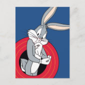 Carte Postale BUGS BUNNY™ à travers les anneaux LOONEY TUNES™ (Devant)
