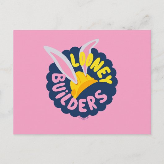 Carte Postale BUGS BUNNY BUILDERS™| Casque de chantier Logo à fe (Devant)