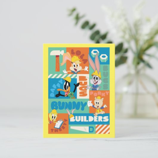 Carte Postale BUGS BUNNY BUILDERS™| Character Grid Pattern (Debout devant)