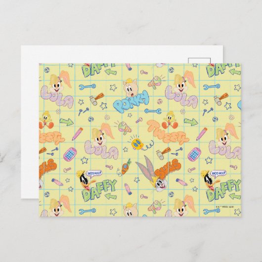 Carte Postale BUGS BUNNY BUILDERS™| Character Sketch Pattern (Devant / Derrière)