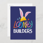 Carte Postale BUGS BUNNY BUILDERS™| Hard Hat Stacked Logo (Devant / Derrière)