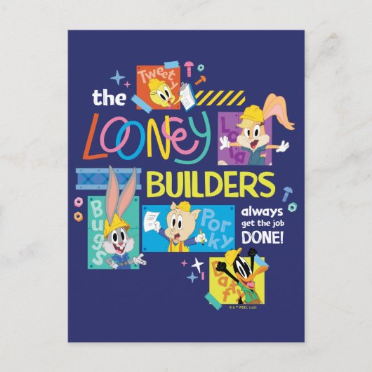 Carte Postale BUGS BUNNY BUILDERS™| Le Collage des Looney Builde (Devant)