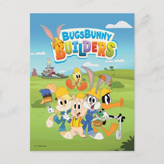 Carte Postale BUGS BUNNY BUILDERS™| Le Groupe Looney Builders (Devant)