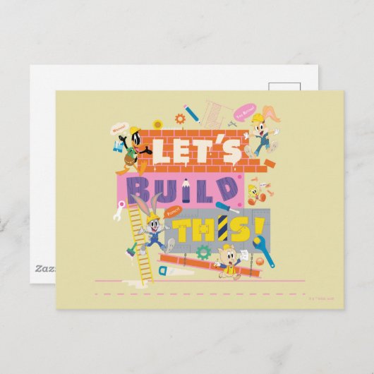 Carte Postale BUGS BUNNY BUILDERS™| "Let's Build This" Work Site (Devant / Derrière)