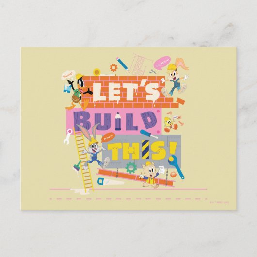 Carte Postale BUGS BUNNY BUILDERS™| "Let's Build This" Work Site (Devant)