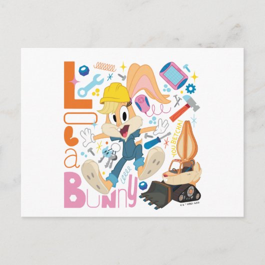 Carte Postale BUGS BUNNY BUILDERS™| Lola Bunny Outils de Travail (Devant)