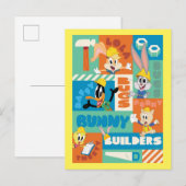 Carte Postale BUGS BUNNY BUILDERS™| Motif de grille de personnag (Devant / Derrière)