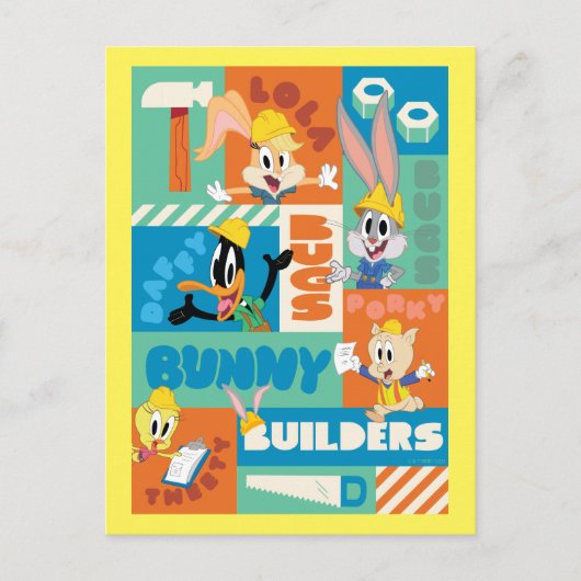 Carte Postale BUGS BUNNY BUILDERS™| Motif de grille de personnag (Devant)