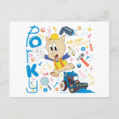 Carte Postale BUGS BUNNY BUILDERS™| Porky Pig Work Tools (Devant)