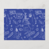 Carte Postale BUGS BUNNY BUILDERS™| Sketch Blueprint Pattern (Devant)