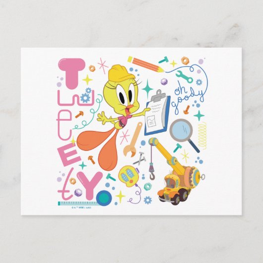 Carte Postale BUGS BUNNY BUILDERS™| TWEETY™ Work Tools (Devant)