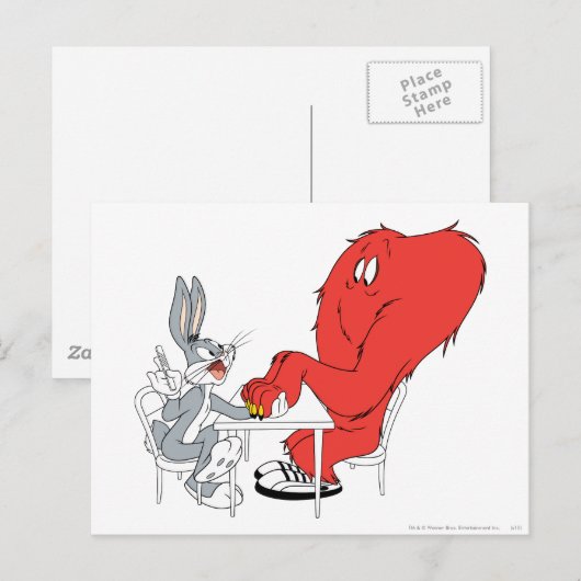 Carte Postale BUGS BUNNY™ et Gossamer (Devant / Derrière)
