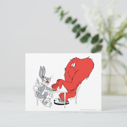 Carte Postale BUGS BUNNY™ et Gossamer (Debout devant)