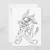 Carte Postale BUGS BUNNY™ et Lola Bunny (Devant / Derrière)