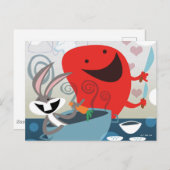 Carte Postale BUGS BUNNY™ & Gossamer Préparation de repas Whimsi (Devant / Derrière)