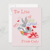 Carte Postale BUGS BUNNY™ Je T'Ai Creusé ! (Devant / Derrière)