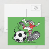 Carte Postale BUGS BUNNY™ Jouer au football (Devant / Derrière)