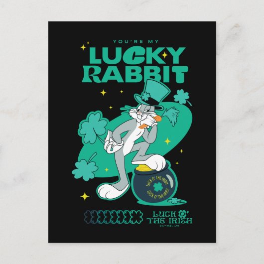 Carte Postale BUGS BUNNY™ Lucky Rabbit (Devant)