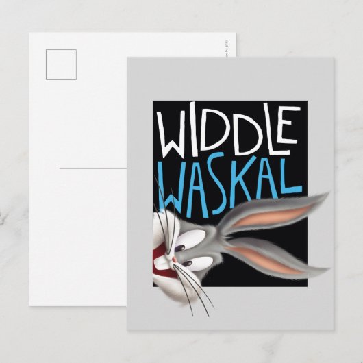 Carte Postale BUGS BUNNY™- Widdle Waskal (Devant / Derrière)